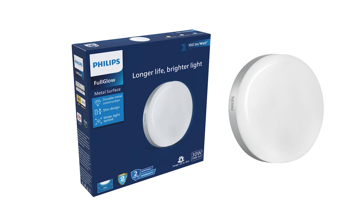 Philips 30W Round Metal FullGlow LED Surface Light