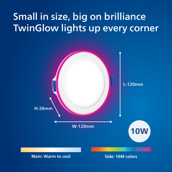 Philips Twin Glow Smart Wi-Fi LED Downlights – Signify Employee Webshop