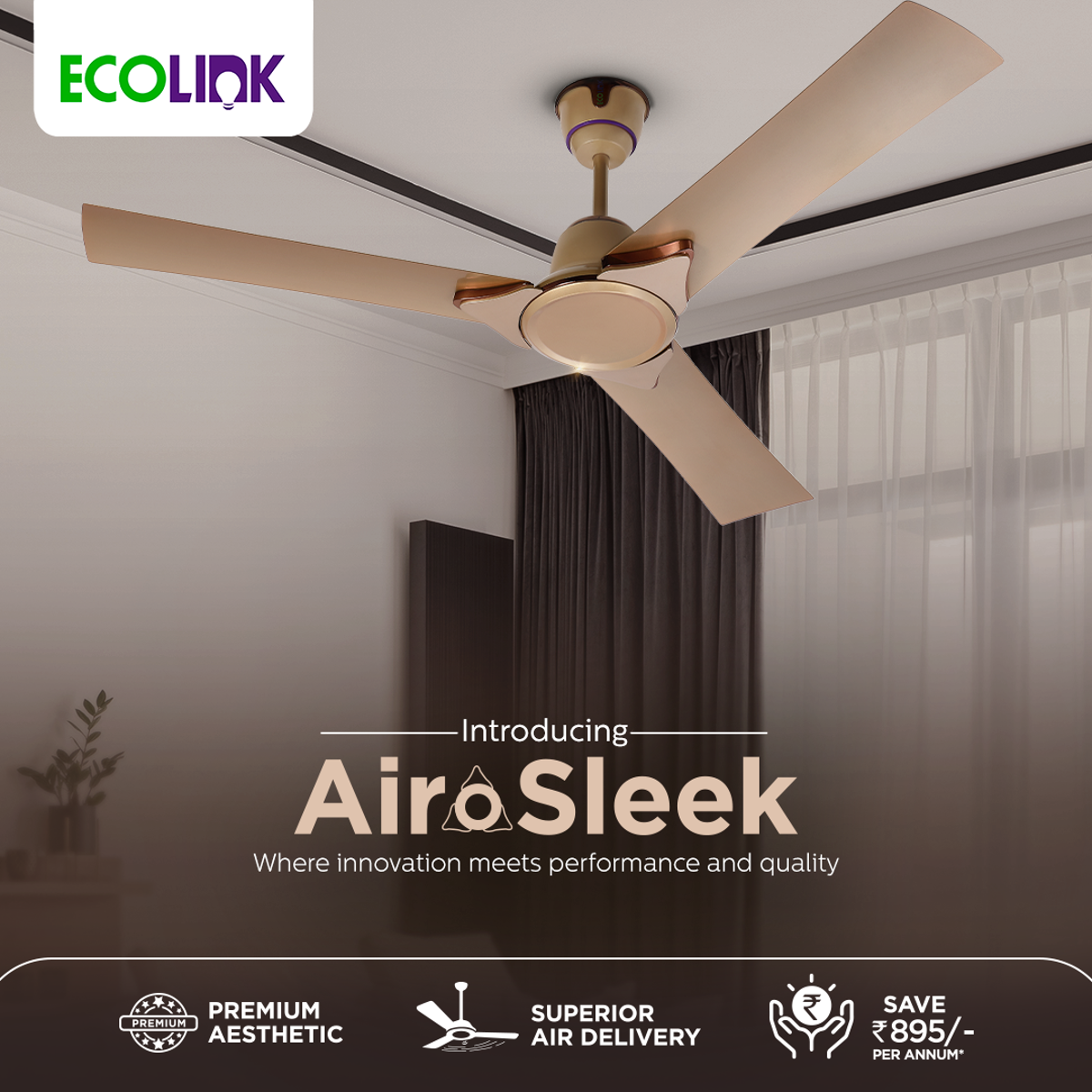 EcoLink AiroSleek Ceiling Fan