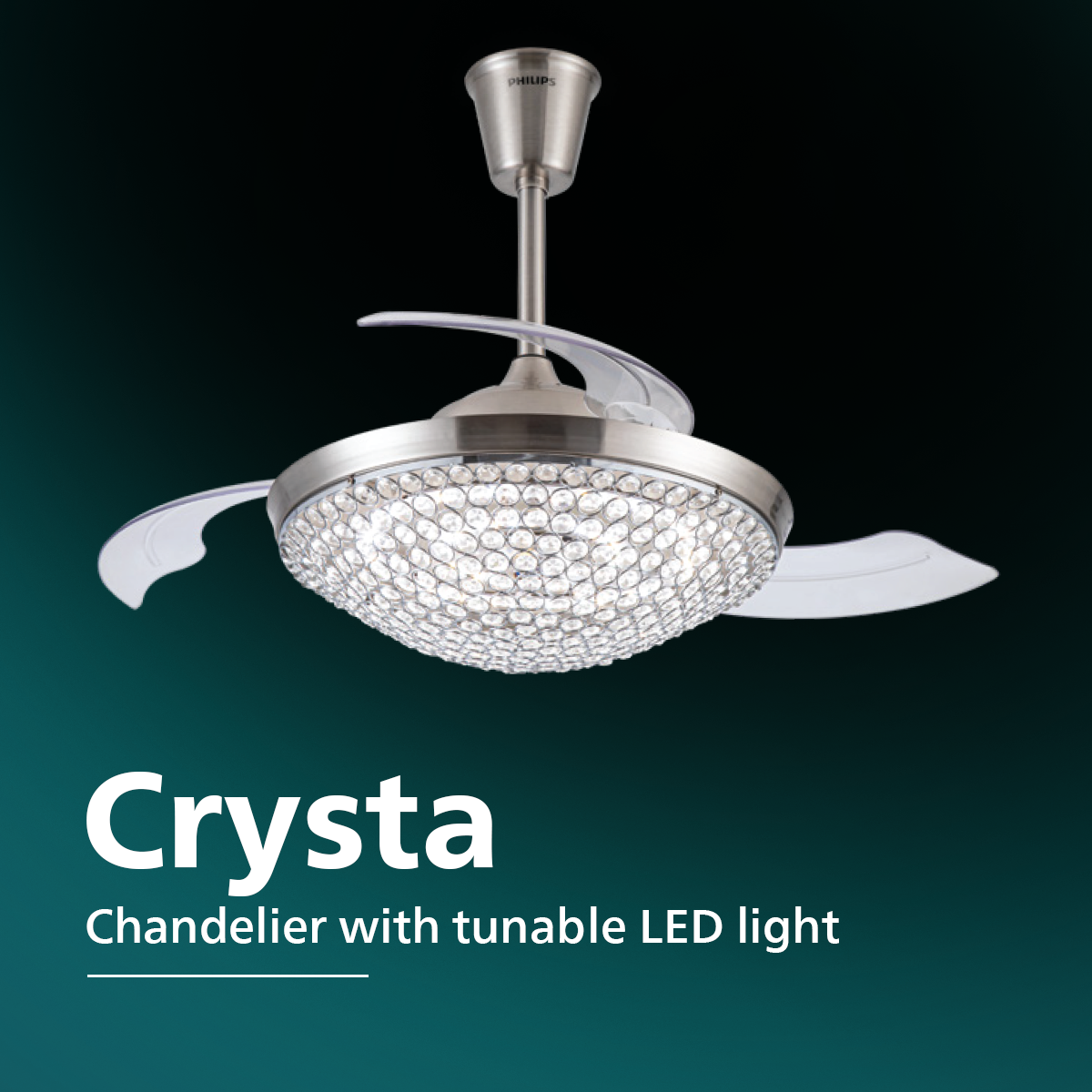 Philips Crysta Chandelier with Fan
